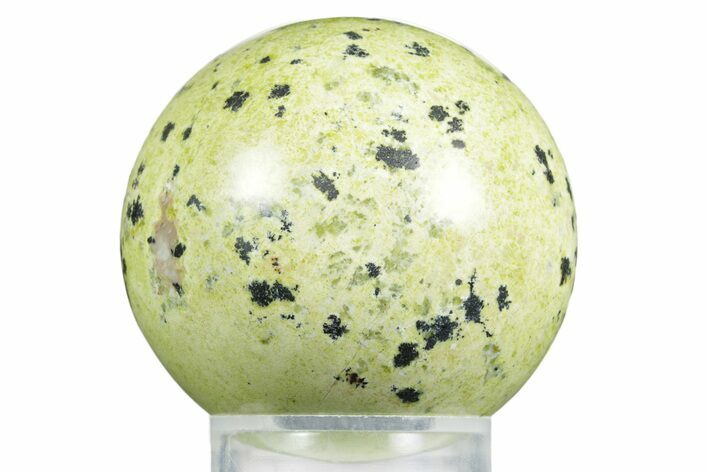 Polished Lizardite With Hematite Sphere #350139